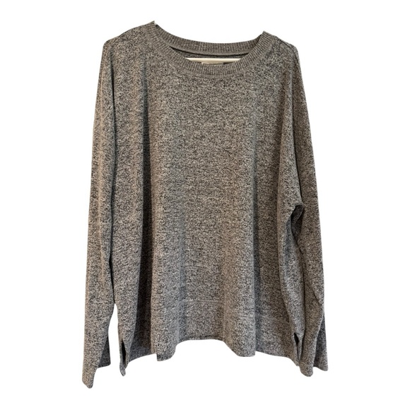 Lucky Brand Tops - Lucky Brand Gray Knit Pullover Sweater XXL Runs Small Cozy Stretch